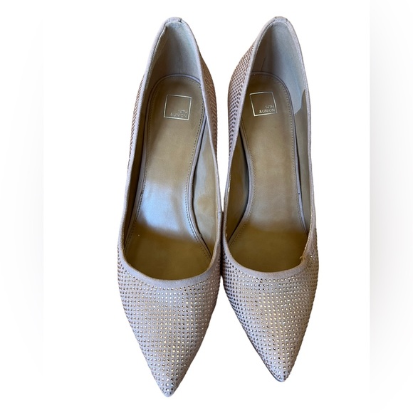 14th & Union Rose Gold Glitter Crystal Stiletto Heels Size 10M 3.5” Heel Sparkly - Picture 9 of 9